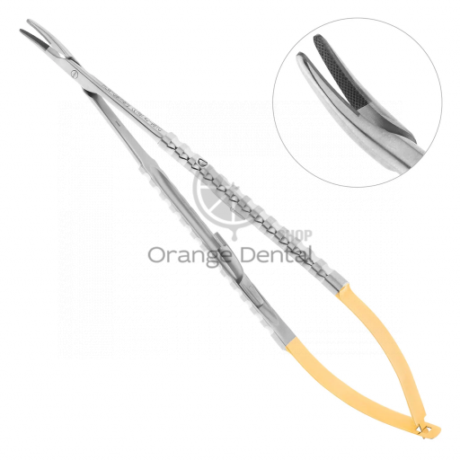 Иглодержатель Micro-Nadelhalter TC, изогнутый, 18 см 40-96TC