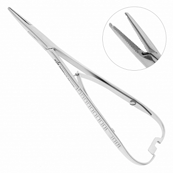 Иглодержатель Матье с отверстием,14 см H-307A