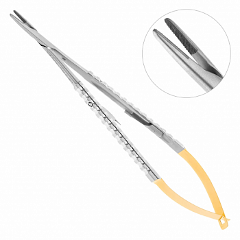 Иглодержатель Micro-Nadelhalter TC, прямой, 18 см 40-95TC