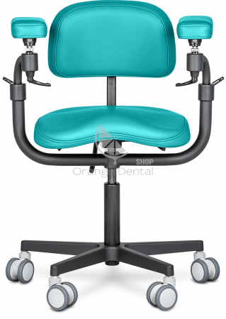 Стул микроскописта Mercury Elite Comfort Black Бирюза-(HX001-30)