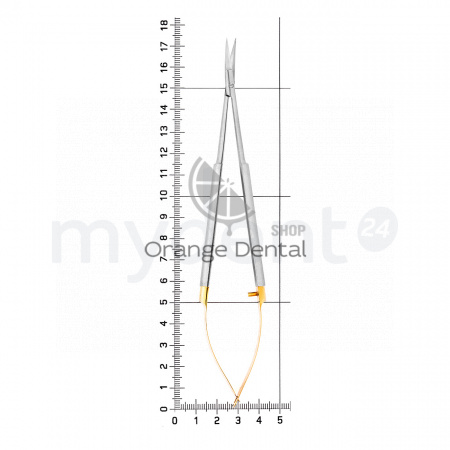 Ножницы хирургические изогнутые Micro Schere TC, 17 см, 40-48B*