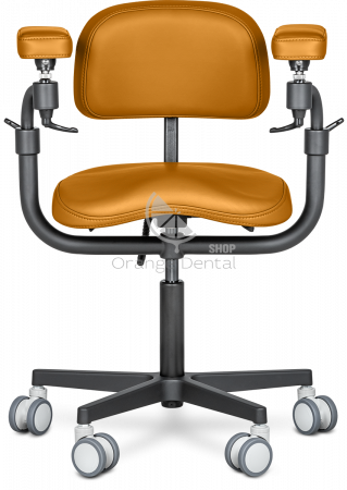Стул микроскописта Mercury Elite Comfort Black ANLI Темно-желтый