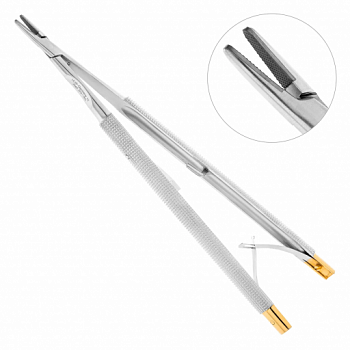 Иглодержатель Castroviejo-Gomel TC прямой ,16,0 см 20-30