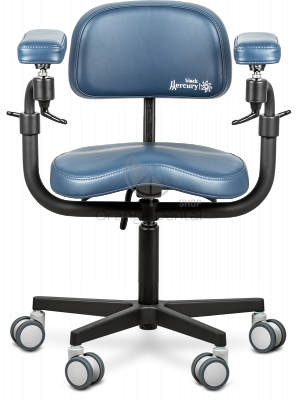 СТУЛ МИКРОСКОПИСТА MERCURY ELITE COMFORT BLACK, БЕЗДНА (HX12-31)