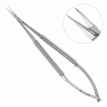 Ножницы микрохирургические, плавноизогнутые, TS-205*