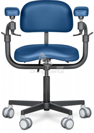Стул микроскописта Mercury-Elite Comfort Black Синий-(HX001-11)