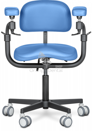 Стул микроскописта Mercury Elite Comfort Black Голубой-(HX001-51)