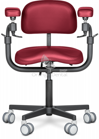 Стул микроскописта Mercury Elit Comfort Black Бордовый-(HX001-78)